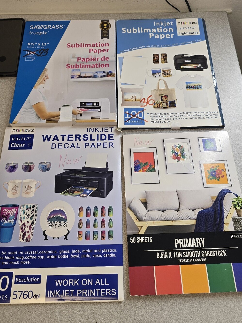 Craft Paper Set Sublimation Waterslide Decal Cardstock 199 Sheets